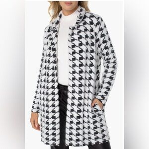 EUC | Liverpool Los Angeles | Finn Houndstooth Open Sweater Coat | XL